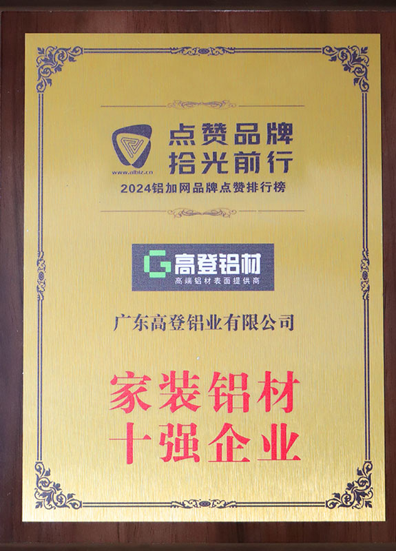 2024年家裝鋁材十強企業