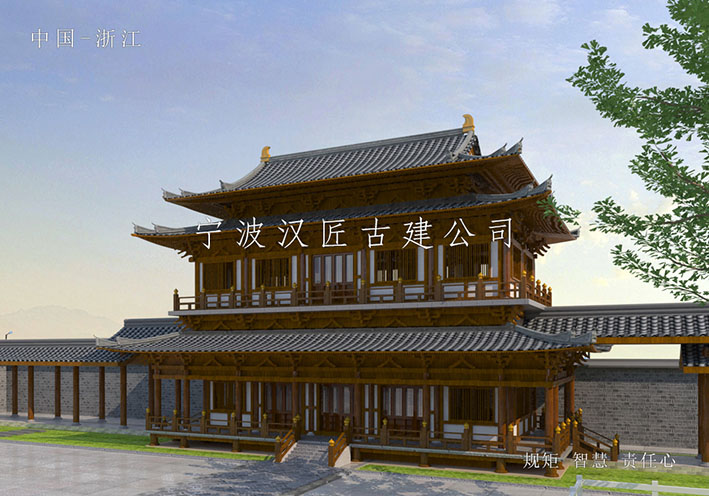 唐式建筑營造 漢匠古建匠心 設計與施工皆華美